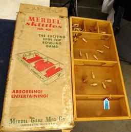 #401 MERDEL SKITTLES BOWLING GAME W/ORIGINAL BOX