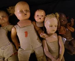 LOT OF OLD COMPOSITION DOLLS