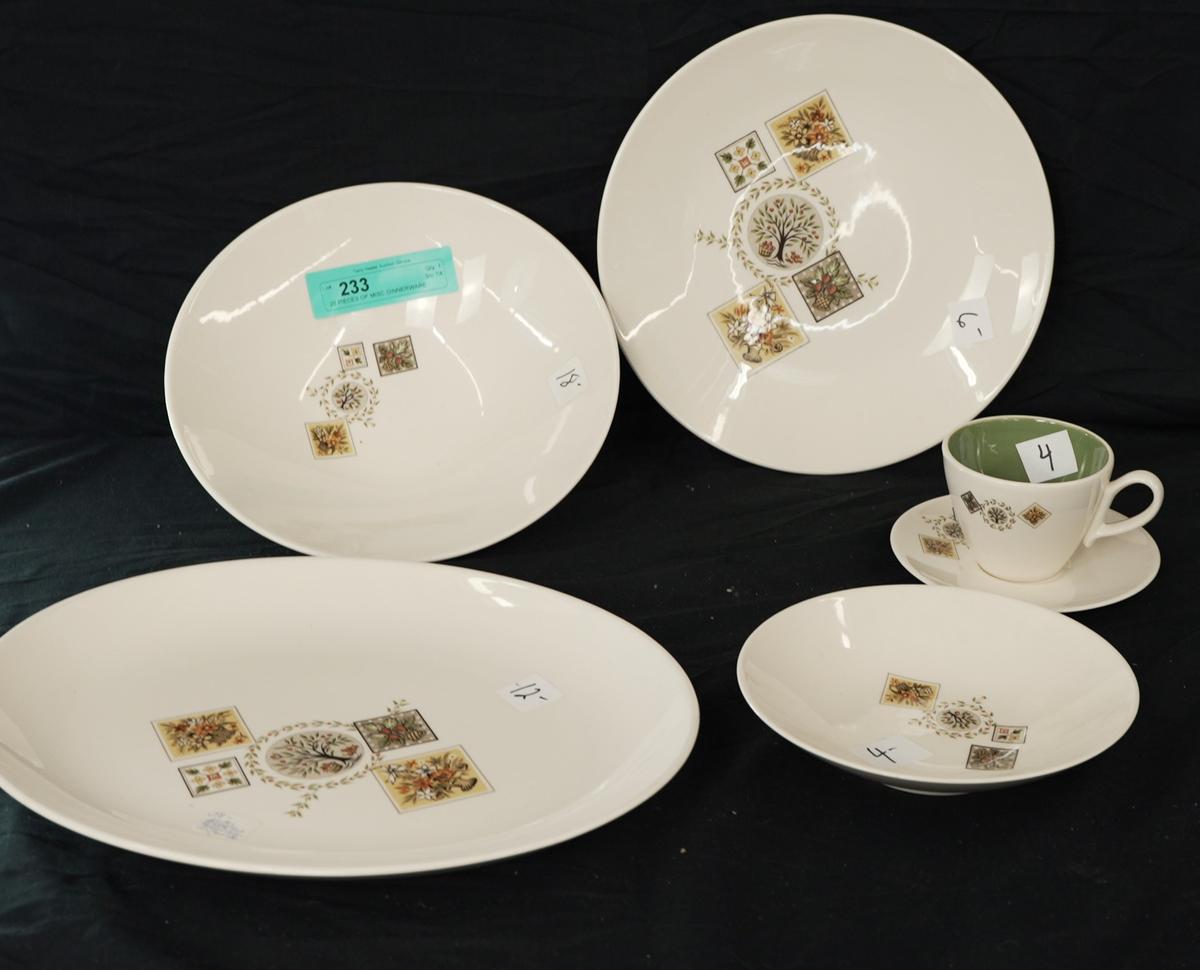 20 PIECES OF MISC DINNERWARE