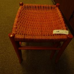 2 WOVEN NESTING STOOLS
