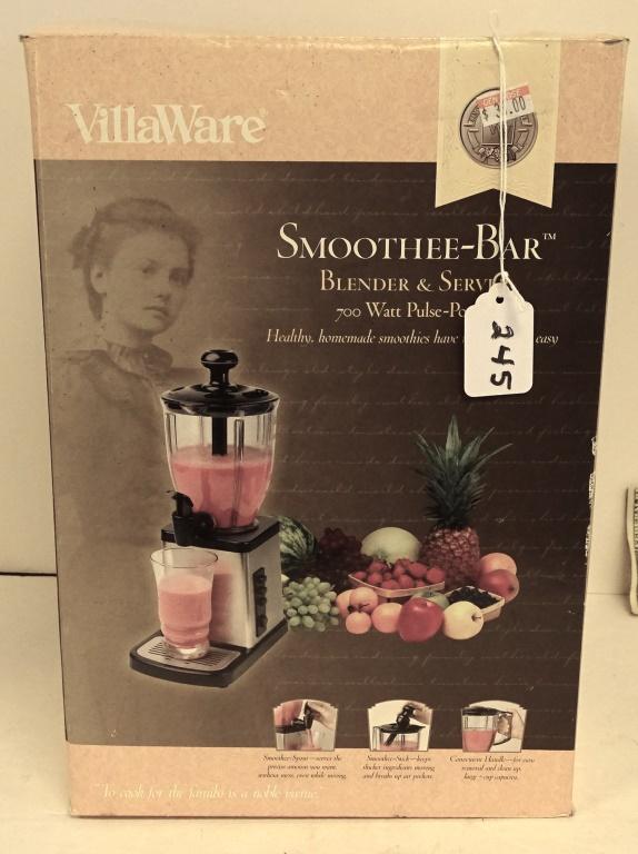 VILLAWARE SMOOTHEE-BAR BLENDER & SERVER-NEVER USED