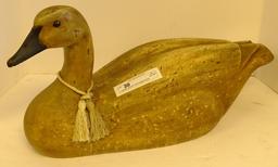 LARGE WOOD TEXTURED DUCK