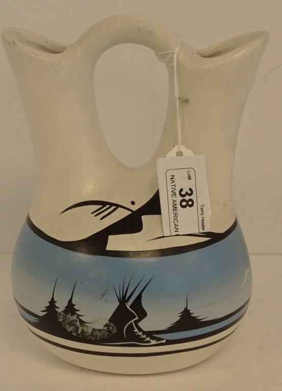 NATIVE AMERICAN DOUBLE SPOUT VASE