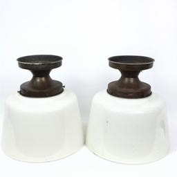 TWO COUNTRY STORE LIGHT FIXTURES 12 X 13.5"