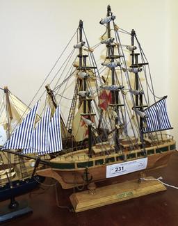 3 WOODEN SHIPS