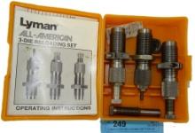 LYMAN 3-DIE RELOADING SET FOR 45 COLT RN,SWC