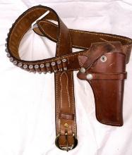 WESTERN LEATHER BUCHEIMER HOLSTER GUN BELT 357 MAG