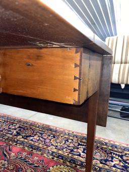 EARLY DROP LEAF TABLE NICE TAPERD LEGS ?CHESTNUT