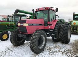 92640- CASE IH 7110 TRACTOR, MFWD, W/HUB DUALS, ORIGINAL, 3PT, 2 PTO, 3 HYDRAULIC, 6376 HRS SHOWING