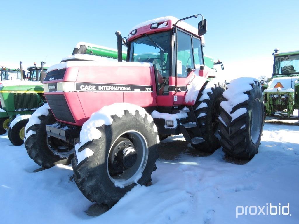 92640- CASE IH 7110 TRACTOR, MFWD, W/HUB DUALS, ORIGINAL, 3PT, 2 PTO, 3 HYDRAULIC, 6376 HRS SHOWING