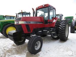 92641- CASE IH 7230 TRACTOR, 2WD, CAH W/HUB DUALS, FRONT WEIGHTS, 3PT, PTO, 4 HYDRAULIC, 7368 HRS