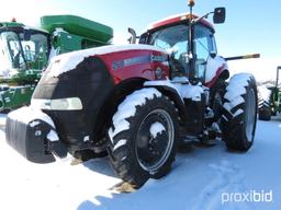 93113- CASE IH 260 MAGNUM TRACTOR, MFWD, CAB AIR/HEAT, POWER SHIFT, 480/80/50 W/DUALS, FRONT
