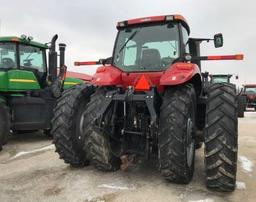 93113- CASE IH 260 MAGNUM TRACTOR, MFWD, CAB AIR/HEAT, POWER SHIFT, 480/80/50 W/DUALS, FRONT