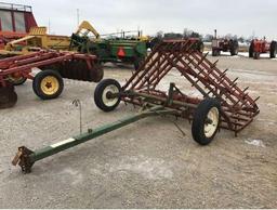 93140- BRILLION 18' SPIKE HARROW, 5 BAR, VERY NICE CONDITION