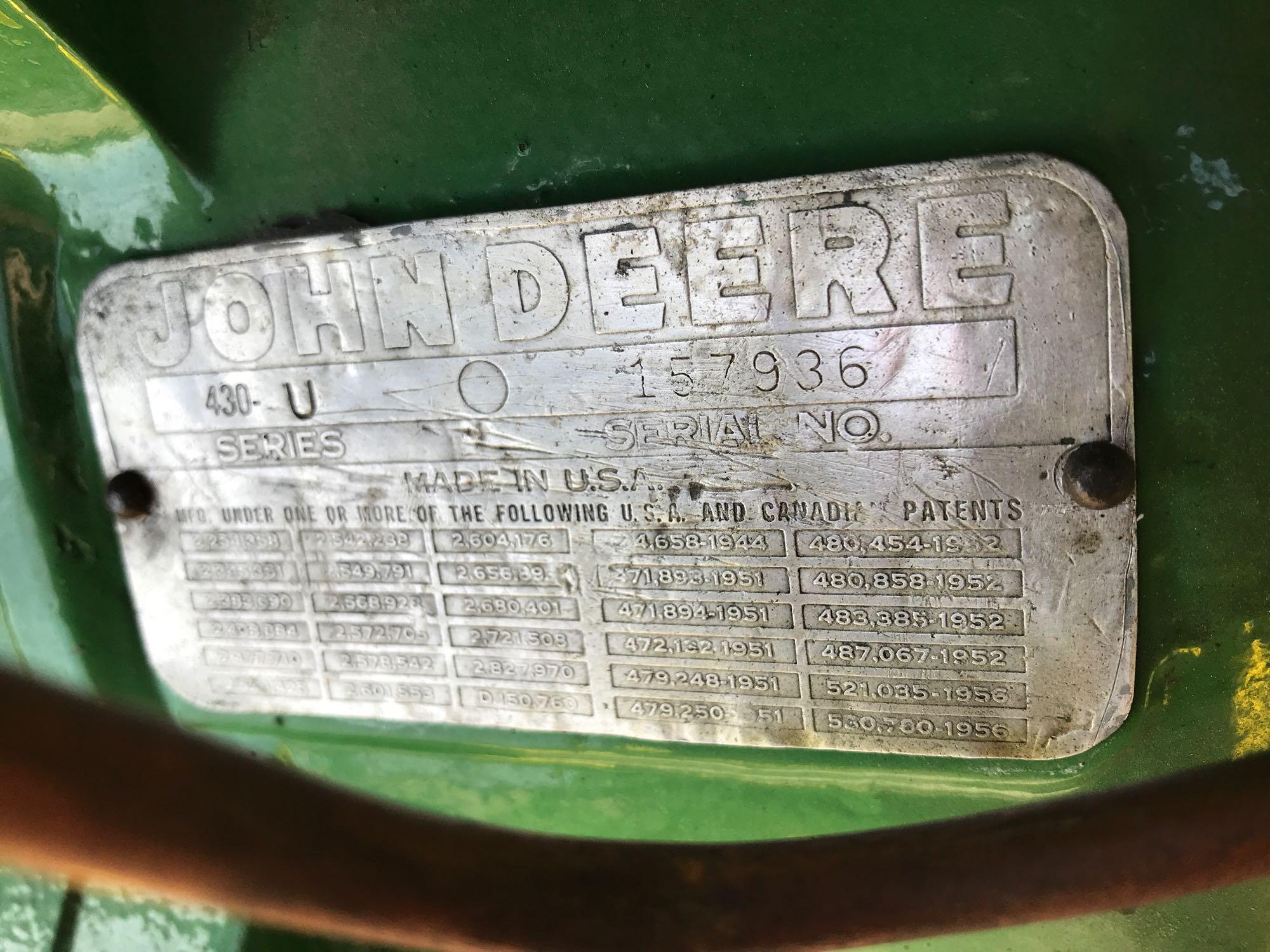 93950- JOHN DEERE 430 U TRACTOR