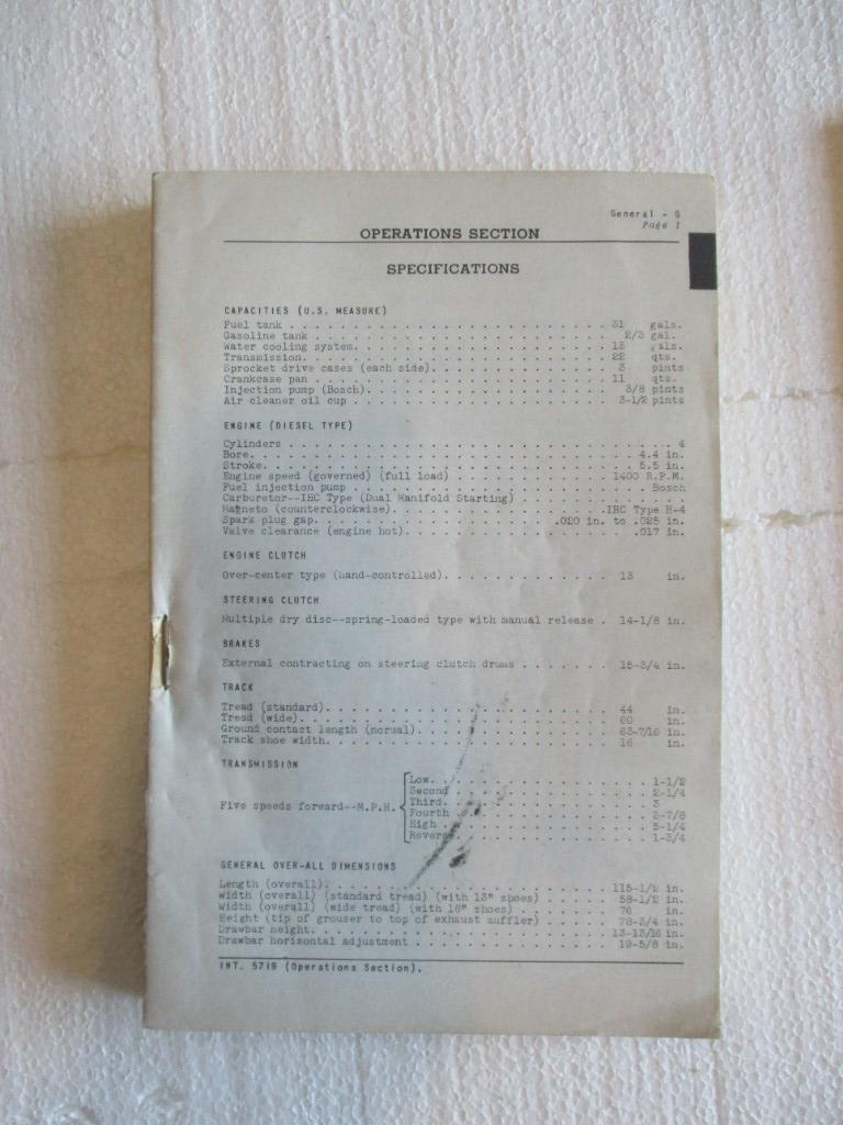 10153- (11) MISC. IH MANUALS