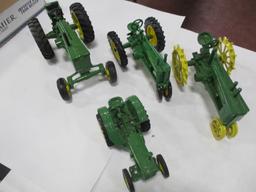 5017- JD 70, JD A, (2) JD TRACTORS, 1/16 SCALE