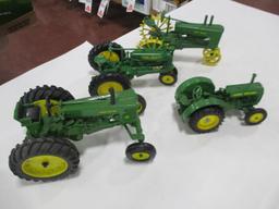 5017- JD 70, JD A, (2) JD TRACTORS, 1/16 SCALE