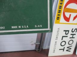 3565-26" X 29" DOUBLE SIDED QUAKER STATE TOMBSTONE, 1949 TIN SIGN