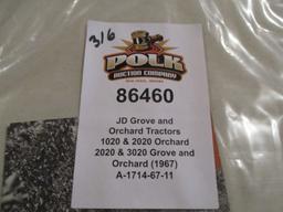 86460- 1967 JD GROVE AND ORCHARD TRACTORS