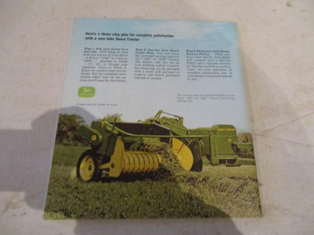 86512- 1966 JD 1020 AND 2020 TRACTORS LU,RU,HU 36 COLOR PAGES A-1694-10-66  8” X 9”