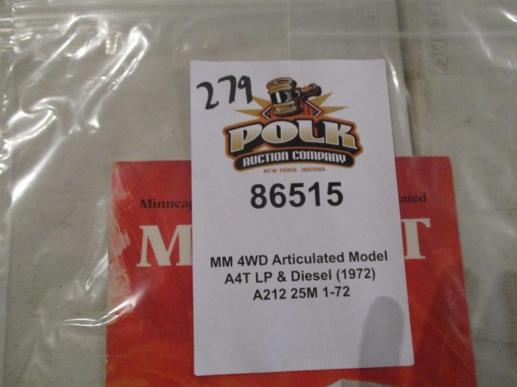 86515- 1972 MINNEAPOLIS-MOLINE 4-WHEEL DRIVE ARTICULATED MODEL A4T LP AND DIESEL