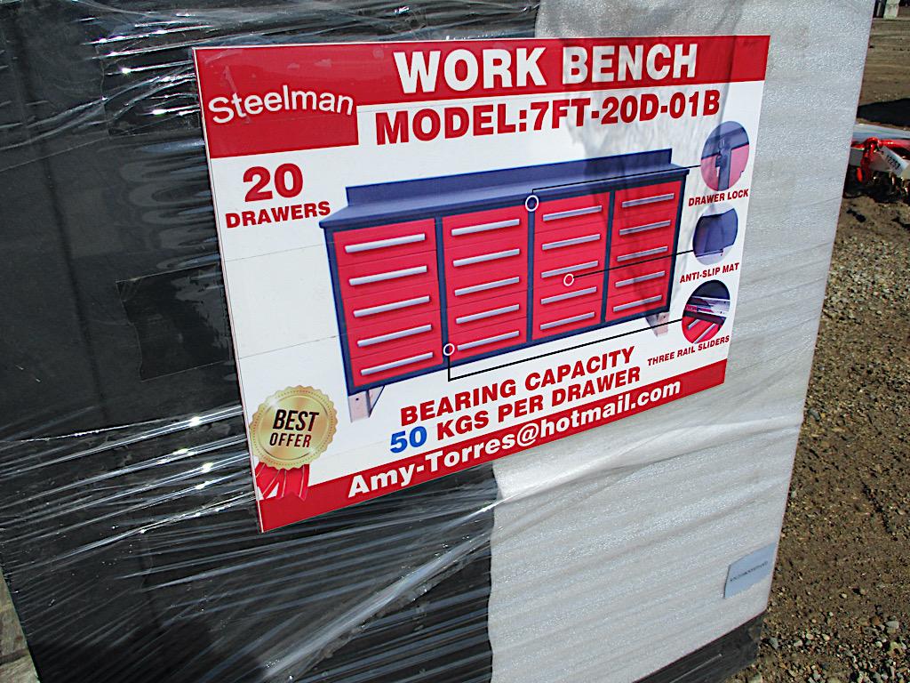 12229-20 DRAWER 7 FT WORK BENCH