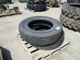 13019-PAIR OF 255/80-22.5 TIRES
