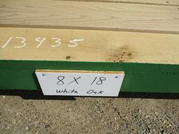 13435-18'L X 8'W WHITE OAK FLAT RACK W/ STANDARD