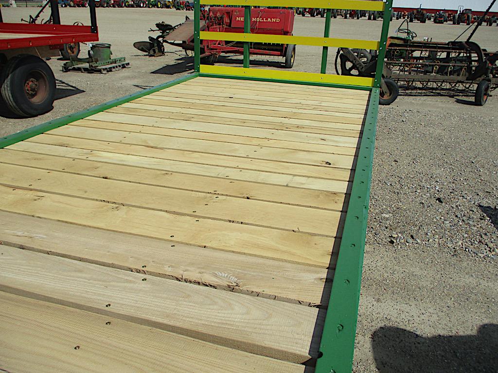 13435-18'L X 8'W WHITE OAK FLAT RACK W/ STANDARD