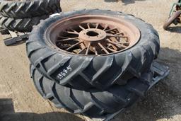 23685-(2) JD ROUND SPOKE REAR WHEELS