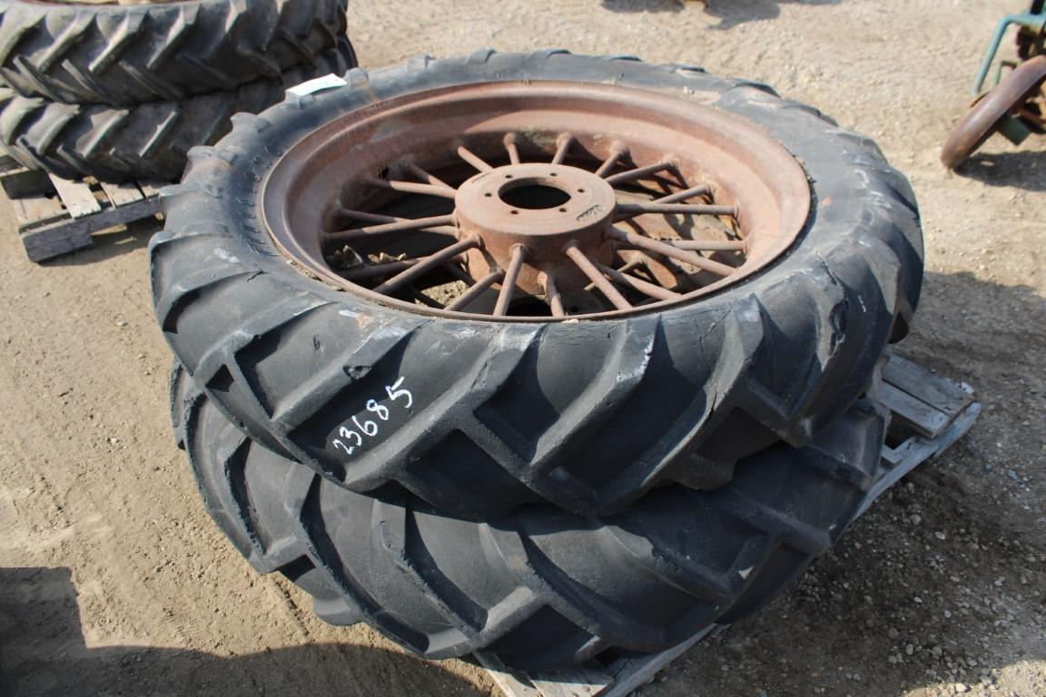 23685-(2) JD ROUND SPOKE REAR WHEELS