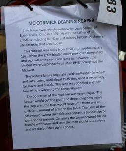 23983-MCCORMICK DEERING REAPER