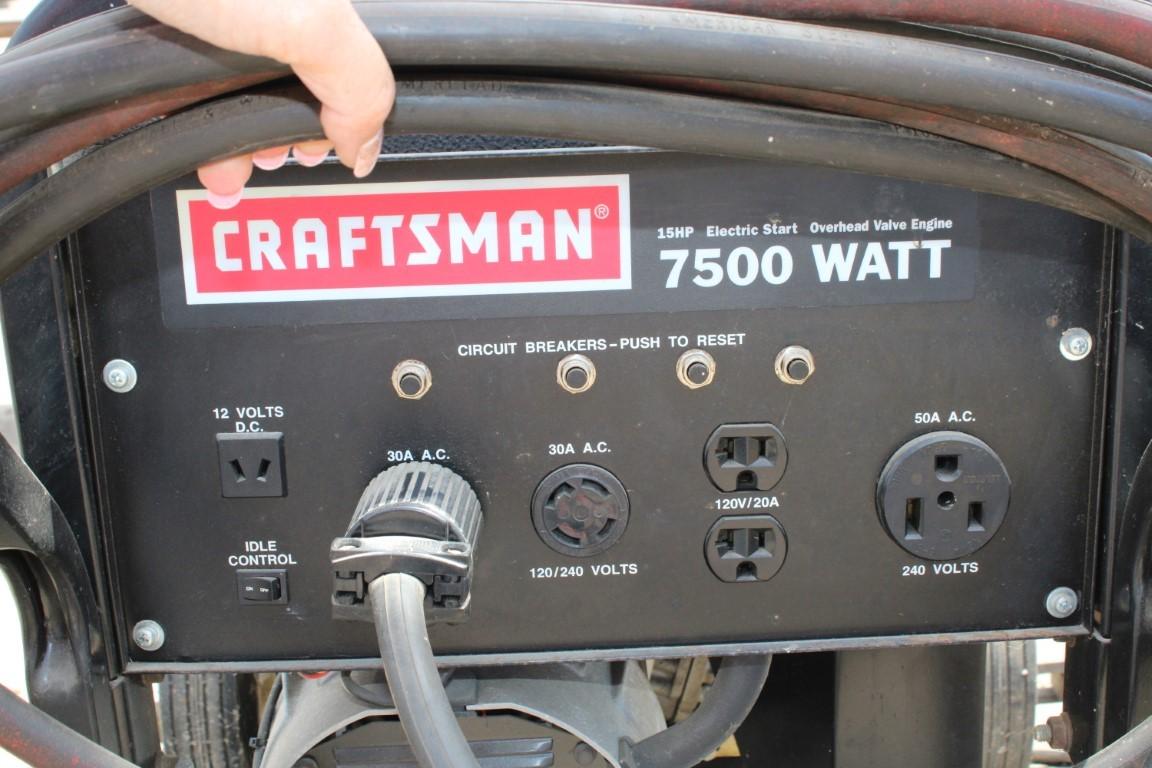 31242-CRAFTSMAN 7500 WATT GENERATOR