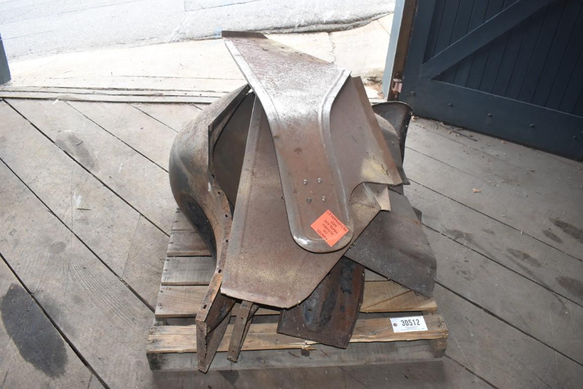 30512- PALLET OF FENDERS, (2) NEW PRODUCTION, ALL OTHERS ORIGINAL
