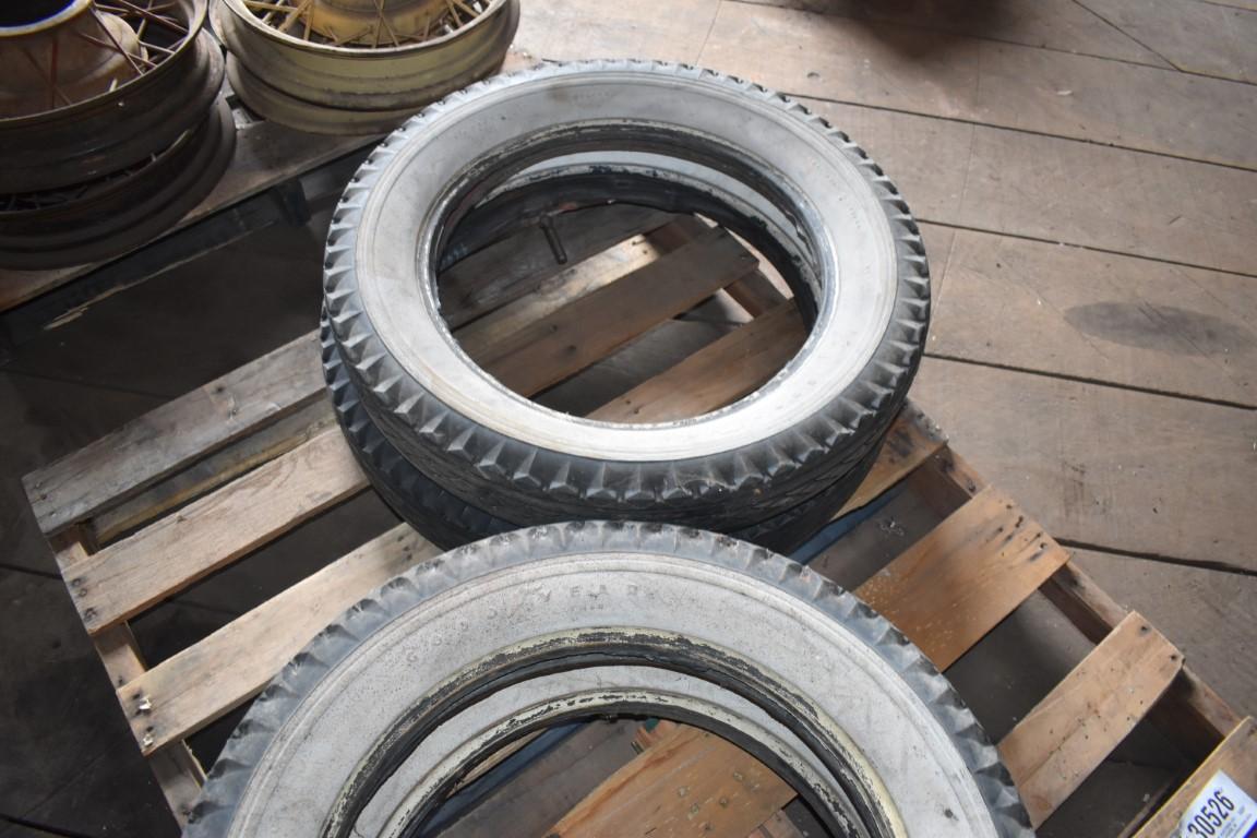 30526- (4) GOODYEARS 19" WHITEWALL TIRES