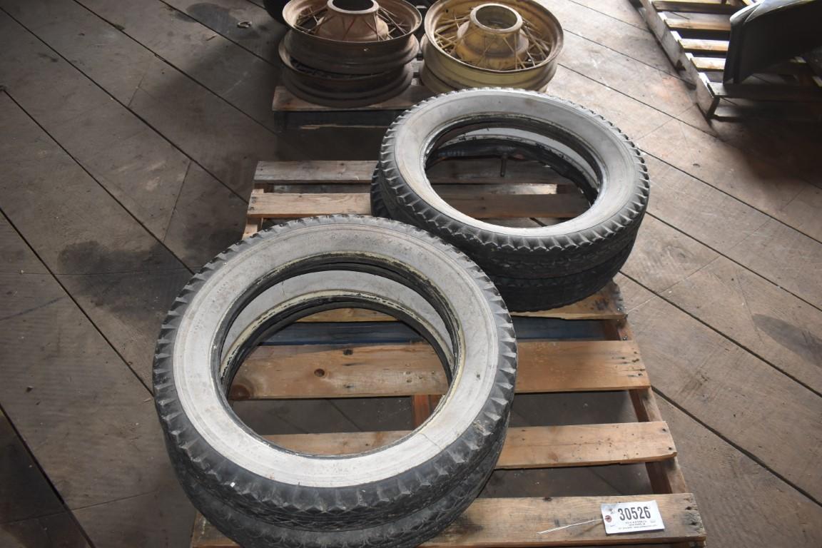 30526- (4) GOODYEARS 19" WHITEWALL TIRES