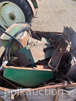 SKID OF MISC. OLIVER 99 TRACTOR PARTS