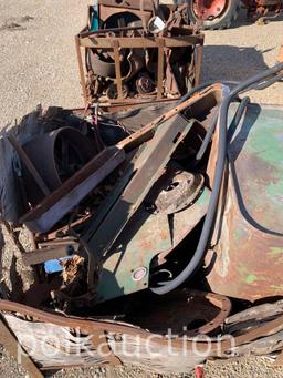 SKID OF MISC. OLIVER 99 TRACTOR PARTS