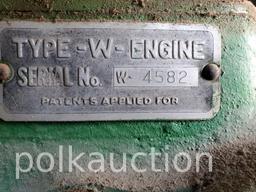 JOHN DEERE 'W' ENGINE ON CART
