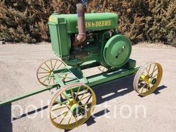 JOHN DEERE 'W' ENGINE ON CART