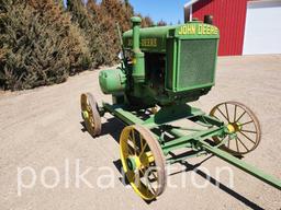 JOHN DEERE 'W' ENGINE ON CART