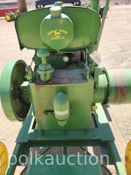 JOHN DEERE 'W' ENGINE ON CART