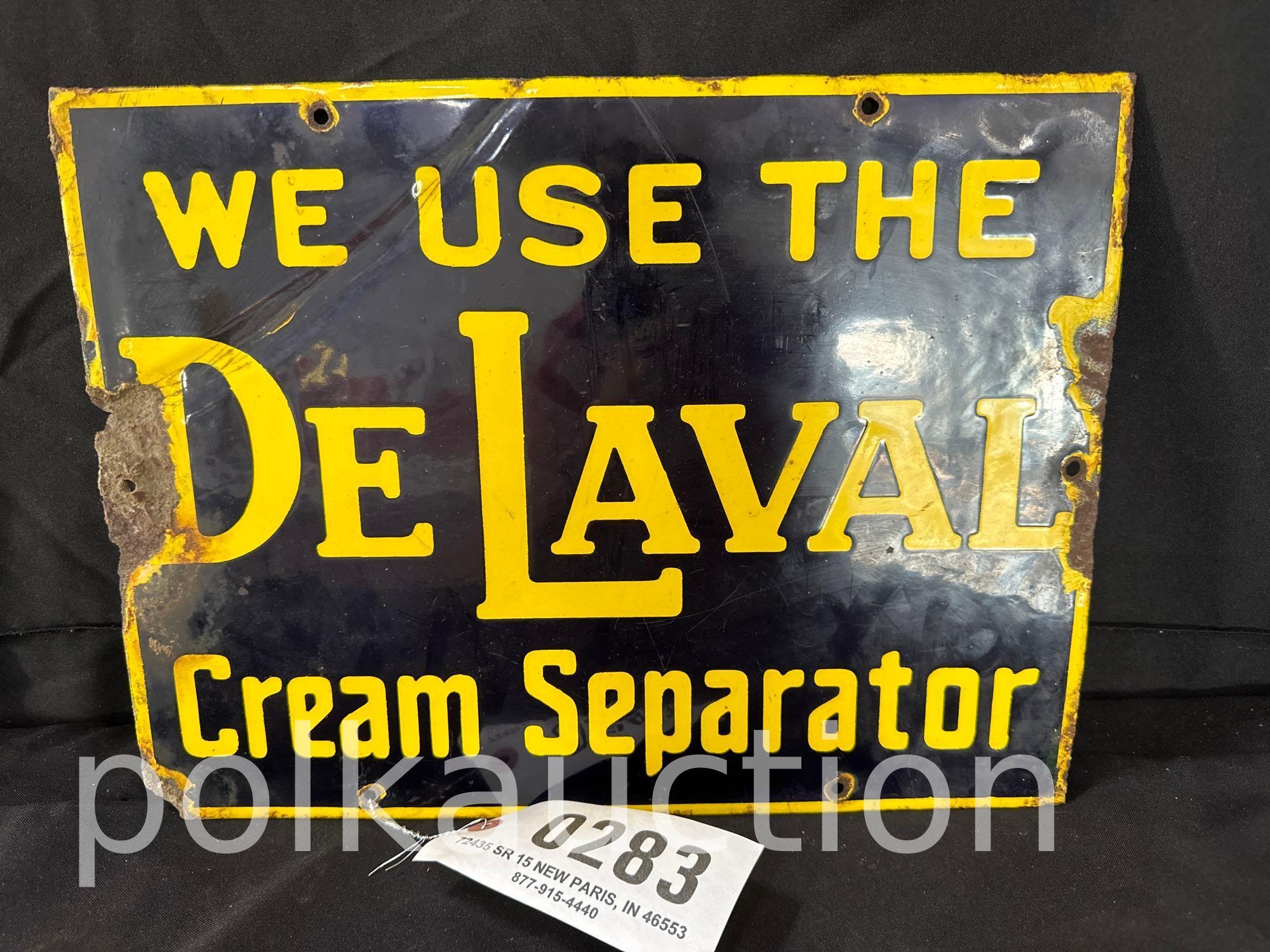 283-DELAVAL PORCELAIN SIGN