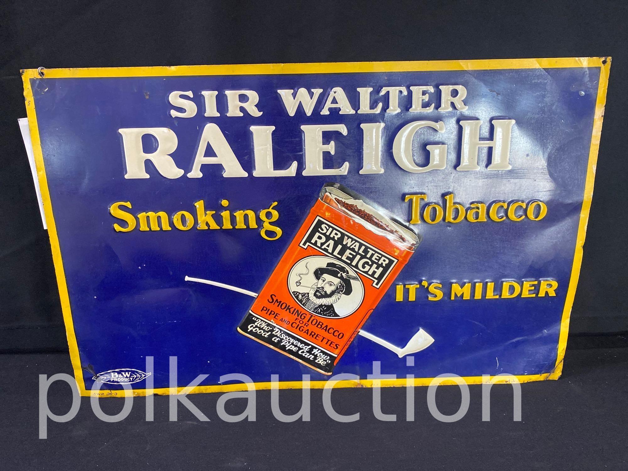 39288-SIR WALTER RALEIGH TOBACCO SIGN