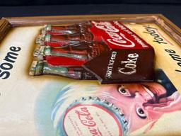 39338-FRAMED COCA-COLA ADVERTISEMENT