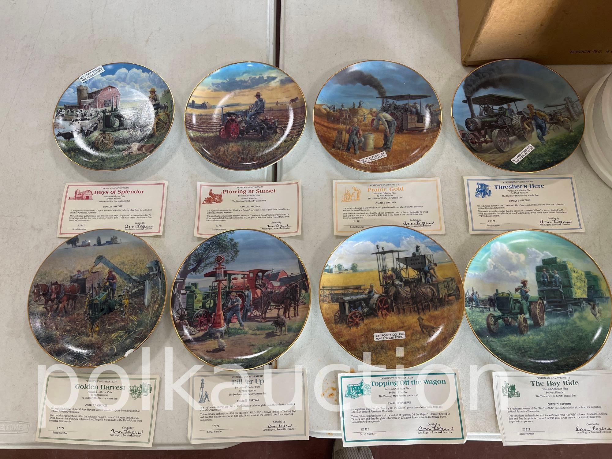 39734-(8) JOHN DEERE COLLECTORS PLATES