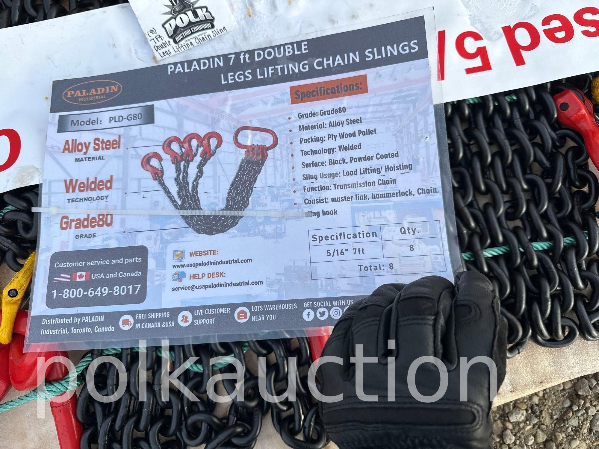 641-(8) 7 FT DOUBLE LEGS LIFTING CHAIN SLING