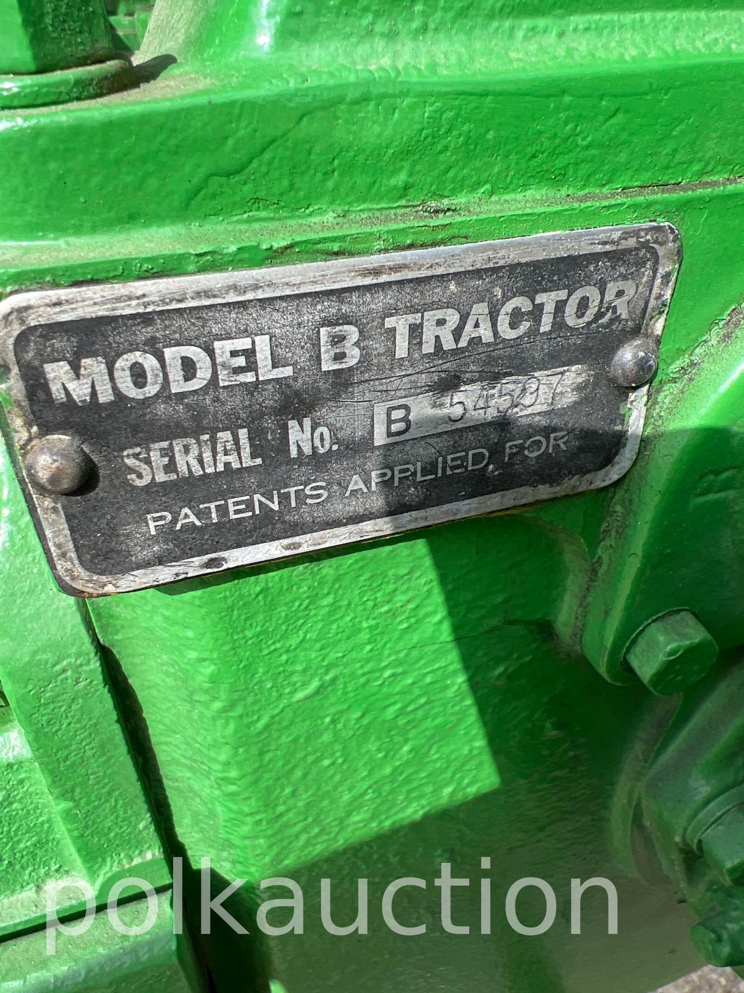 3781-JOHN DEERE B UNSTYLED (SN#54597)