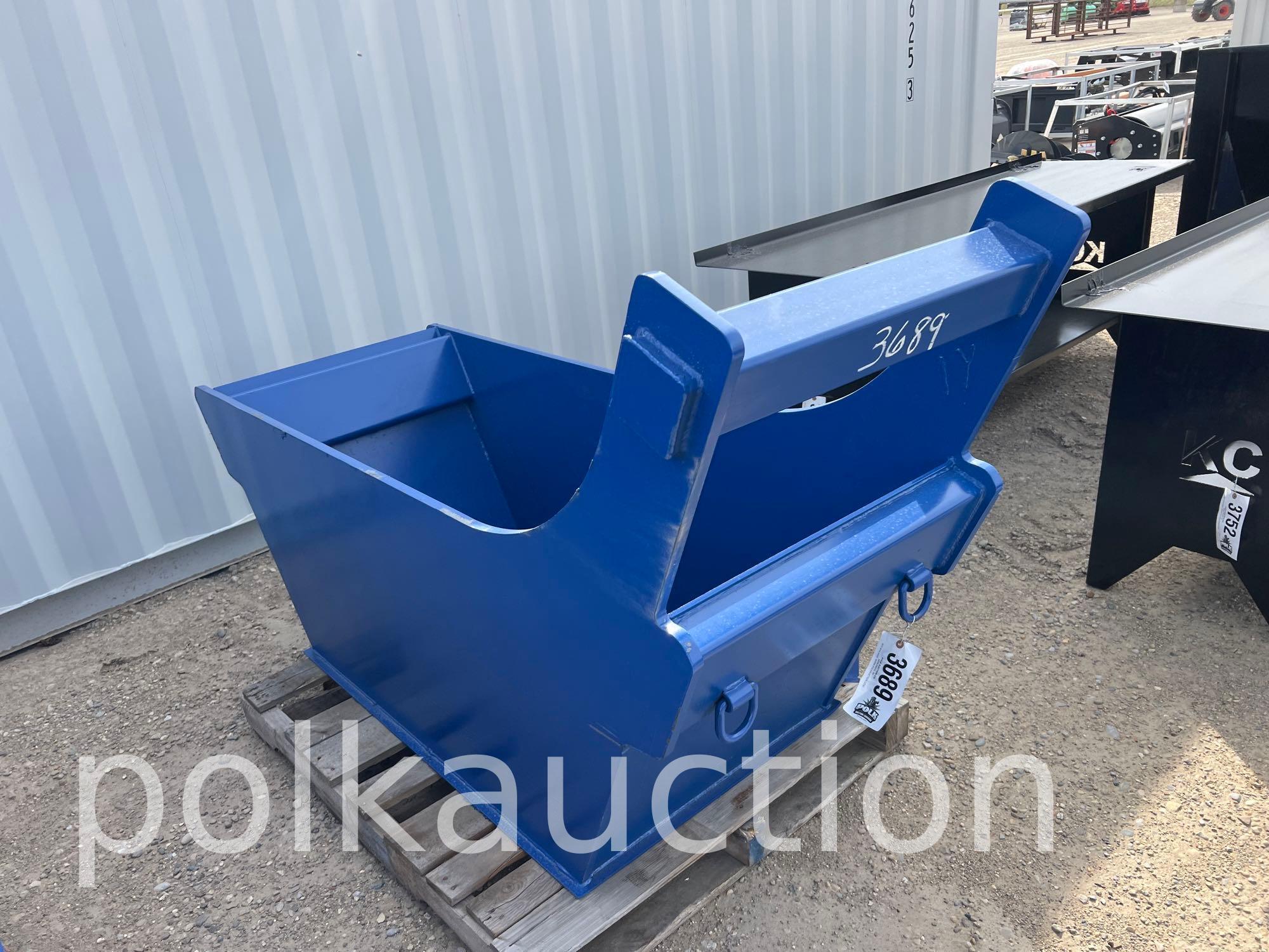 3689-1 YARD BEDDING BOX HEAVY SIDE EXCAVATOR ATTACHMENT